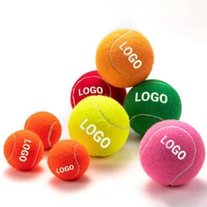 Custom Ball With Logo Natural Rubber Balls Bulk Pet Toys High Elasticity Colorful Beach Tennis