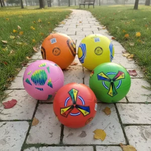 Custom Brand Indoor Outdoor Rubber Soccer Balls Sizes 2-5 for Youth Football Training