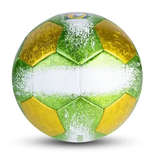 Custom Brazil Flag Soccer Ball Machine Stitched PU/TPU/PVC Size 4 Youth Training Football