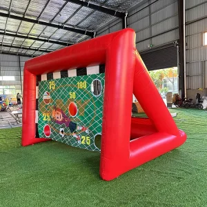 Custom Color Interactive Football Field Goal Game Inflatable Football Shooting Sport Games Inflatable Soccer Goal for Rental