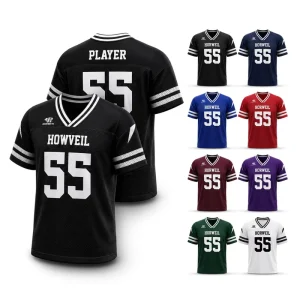 Custom Crop American Football Jersey High Quality Boxy Fit Street Football Wear with Sublimation Mesh Design and Logo Printing