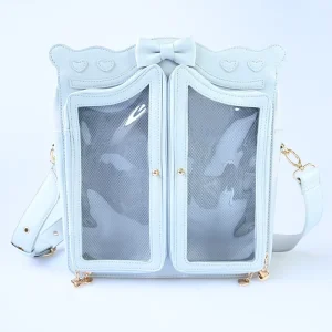 Custom Cute Bear Clear Ita Bag Anime Accessories Crossbody for Kpop Doll Display Concert Anime Expo Daily Casual Sling Bag