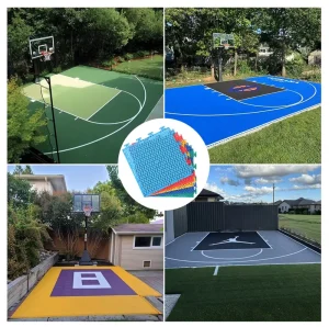 Custom Designed Plastic Interlocking Hoops Tiles for Basketball Waterproof Easy Setup