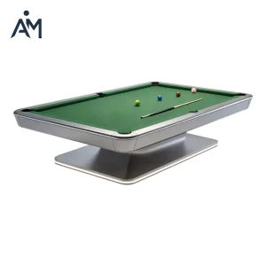Custom Designed Premium Oak Wood Modern Billiard Table Pool Table Multifunctional Two in One Eight Ball for Home Game Room