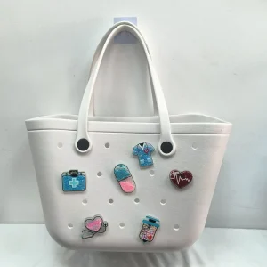 Custom Designer PVC Hand Women Backpack Button Accessory DIY Shoe Tote DIY Bag Charms