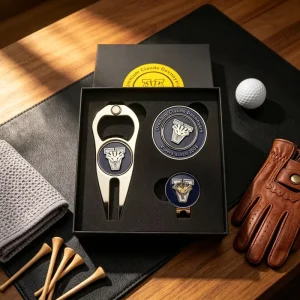 Custom Die Casted Golf Divot Repair Tool Metal With Bottle Opener Set