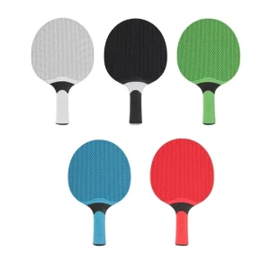 Custom Durable Eco friendly Plastic Table Tennis Racket with Flared Grip for Outdoor Family Sports