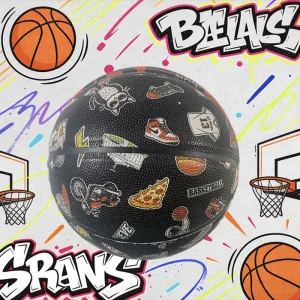 Custom Durable Training Basketball Ball PU Moisture Leather Rubber Bladder Size 5 6 7 Air Release Packaging