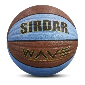 Custom Embossed Logo Official Blue and Brown Size 5 6 7 PU Wave Laminated Basketball Ball