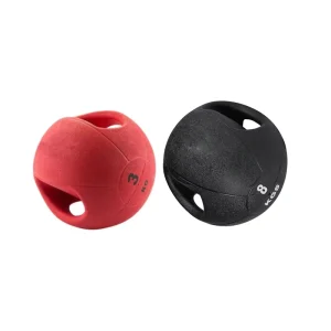 Custom Exercise Hand Power Double Color Soft Medicine Ball with Handle