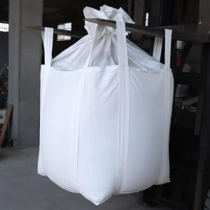 Custom Flat Bottom Duffle Top FIBC Jumbo Bag 1000KG 1500kg 2000kg Heavy Duty 4 Loop Lifting PP Bulk Ton Bag Industrial Container