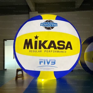 Custom Giant PVC Advertising Inflatable Volleyball Logo Printed Outdoor Event Decoration Waterproof Durable