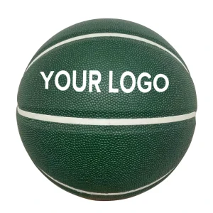 Custom Green Leather Basketball Official Size 7 Training Basketball