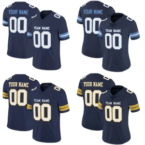 Custom High Quality Embroidery American Football Jersey Navy Club Stitched American Football Team Training Wear Rugby Uniforms