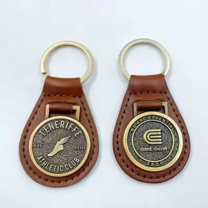 Custom Laser Engraved Blank PU Leather Keychain Personalized Logo Key Ring For Gift Accessories Luxury Car Keychains