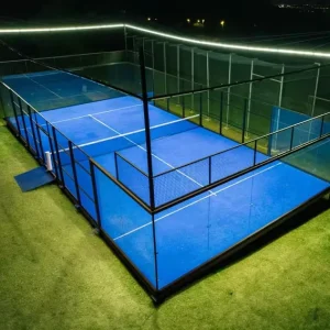 Custom Light Ring Panoramic Padel Court Equipment with Unique Lighting Feature