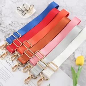Custom Logo 38mm Nylon Woven Crossbody Shoulder Bag Strap Adjustable Strap Belt for Handbag Laptop Bag Backpack