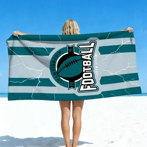 Custom Logo American Football Microfiber Beach Towel Sand Free Quick Dry Sports Fan Towel for Championship Game Souvenir