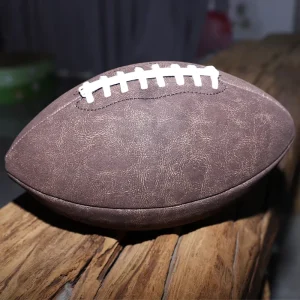 Custom Logo Brown Vintage Old Style Classic American Football Training Ball High Quality Eco Friendly Durable Rubber Bladder PU