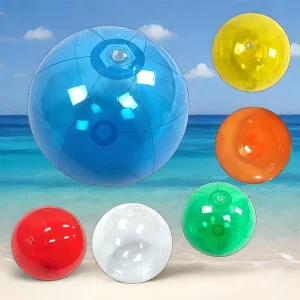 Custom Logo Colorful Crystal Beach Balls Swimming Pool Toy Ball Personalized Inflatable Beach Ball for Outdoor Fun Party