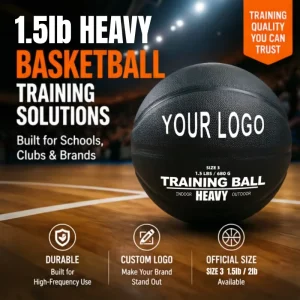 Custom Logo Design Size 3 5 6 7 1.5lb 680g 2.2lb 1kg Customizable PU Heavy Weighted Basketball for Club Training
