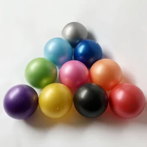 Custom Logo Durable PVC Mini Gym Ball 20-25cm Soft Pilates Exercise Inflatable Straw Full Body Training Fitness Yoga Massage