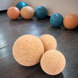Custom Logo Eco Friendly Natural Cork Yoga Massage Ball for Fitness Myofascial Release Hand Foot Body Leg
