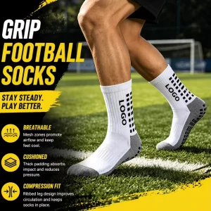 Custom Logo Grip Soccer Socks for Men and Women Breathable Anti Slip Football Socks Football Team Training Grip Sock
