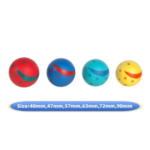 Custom Logo Hollow Handball Racquetball Double Color Rubber High Bounce Bouncy Squash Balls 63mm Jk26758 Sports Toy