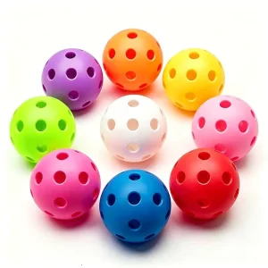 Custom Logo OEM ODM TPE 40 Hole Pickleball Balls 74mm Outdoor Training Pickleball Ball