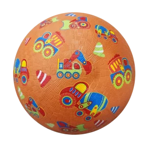 Custom Logo Orange Dodgeball Kickball Colorful Rubber Playground Balls Cartoon Design for Sports Entertainment Featuring