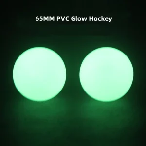 Custom Logo Outdoor PVC Glow Hockey Ball 65mm Durable Eco Friendly Glow in the Dark for Day Night Sports