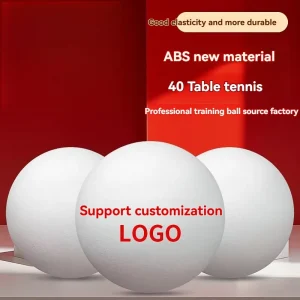 Custom Logo PP 40mm White Orange 3-Star Official Competition Table Tennis Balls Durable Environmentally Friendly