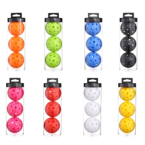 Custom Logo Pickleball Balls 26 40 Holes USAPA Standard Outdoor Pickleballs Bulk Multi Colors