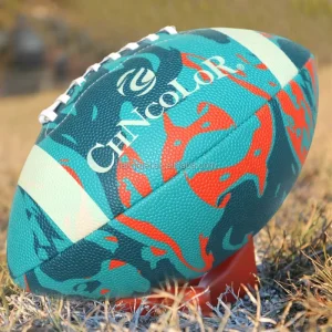 Custom Logo Printed American Football Official Size 9 PU Composite Leather Factory Manufactured for Rugby Training
