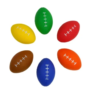 Custom Logo Printed PU Foam Rugby Ball Anti Stress American Football in Different Sizes for Promotional Toys