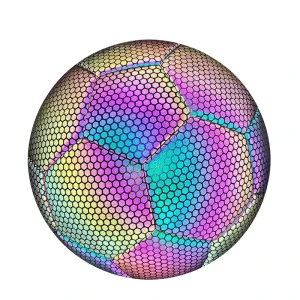 Custom Logo Reflective Soccer Ball Luminous Night Glow Size 5 Glow Soccer Ball Thermal Bonded