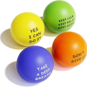 Custom Logo Round Stress Ball Colorful Affirmation Anti Stress Ball Imprint Stress Reliever Fidget Toy Promotion Gifts