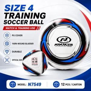 Custom Logo Soccer Balls Bulk Size 4 PU Leather Football for Clubs and Schools