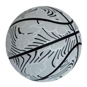 Custom Logo Team Training Rubber Basketballs 6/7 Tournament Grade Nylon Wound Bladder Flexible Durable