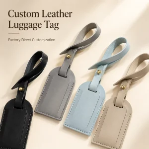 Custom Logo Vegan Leather Printed Luggage Tag Personalized Travel Suitcase Bag Tag For Game Merchandise Gifts