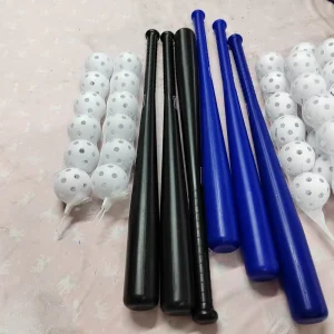 Custom Made Color Plastic Cricket Softball Bat Set USA Baseball Bat Balls for Outdoor Backyard Family Sports Training
