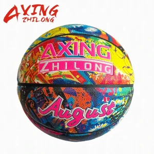 Custom Made Pattern Hygroscopic Leather Indoor Outdoor Laminated Basketball Size 7 High Pressure Printing OEM Logo Whole Ball