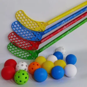 Custom Mini Ball Pusher Lightweight ABS Material Floor Hockey Stick Model 12 Kids Street Training Equipment