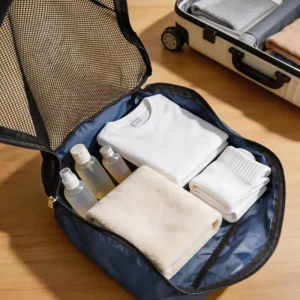 Custom Nylon Mesh Organizer Bag Waterproof Lightweight Breathable Travel Storage Tote for Toiletries Clothes & Accessories