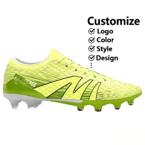 Custom OEM Professional Breathable Fashion Youth Football Cleats High Quality TF Soccer Cleats for Men