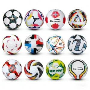 Custom Official Football Kit Size 5 PU Leather Soccer Ball with OEM Machine Stitched for Sports Enthusiasts Training