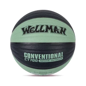 Custom PU Basketball with Wave Pattern Eco Friendly Customizable Color Logo Size 7 for Indoor Outdoor Use