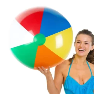 Custom PVC Classic Inflatable 6 Color Beach Ball