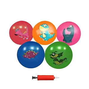 Custom PVC Colorful Cartoon Pattern Children Ball Funny Outdoor Racket Toy Mini Beach Water Inflatable Ball for Kids